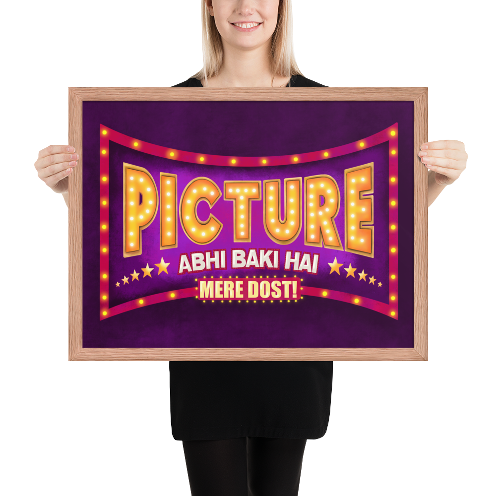 Picture Abhi Baki Hai Bollywood Desi Art Print
