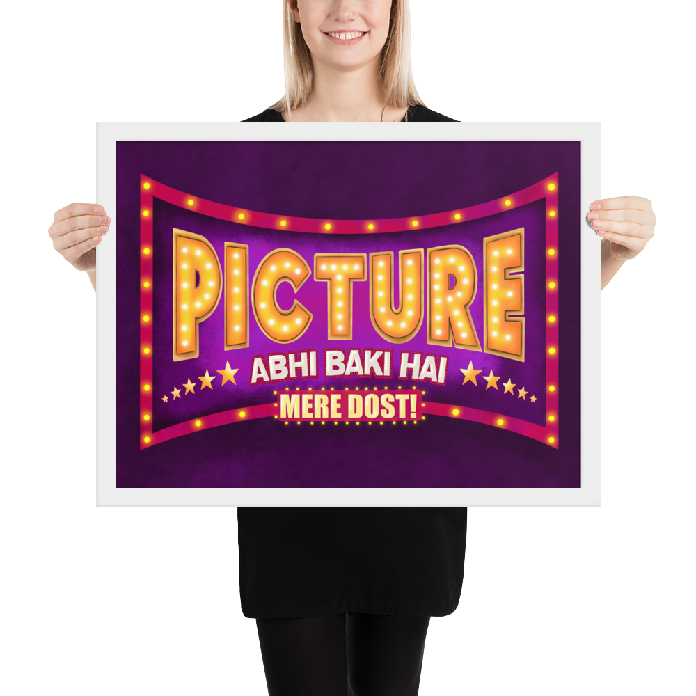 Picture Abhi Baki Hai Bollywood Desi Art Print
